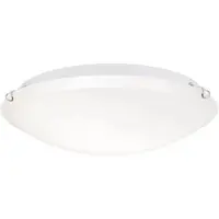 Orion Agada taklampe, opalt glass, krom, 40 cm