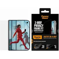 PanzerGlass 2-Way Privacy Screen Protector Apple iPhone Duo | Ultra-Wide Fit w. FASTFIT IN-A-BOX (sub-screen)