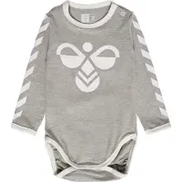 Hummel Body I/e - hmlFlipper - Grå Melert - - 3 år (98) - Langermet Body