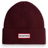Hunter unisex. XRU0047251 Burgundy hat and scarf set (OSFA), Casual, Wool