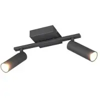 TRIO Downlight Dara, lengde 28 cm, antrasitt, metall, 2 lyskilder.