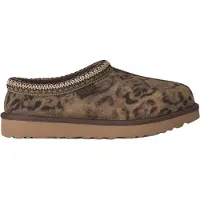 Ugg for woman. 1180365 Tasman Spotted brown Leather Slippers (40), Flat, None, Homewear, Animal Print