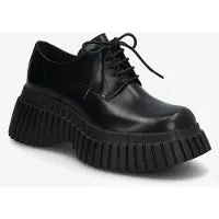 Camper for woman. K201949-001 Pix BCN black leather moccasins (40), 5 to 8 cm, Laces, Casual