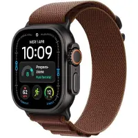 Apple Watch Ultra 4 GPS + Cellular 49mm Black Titanium Case with Burgundy Alpine Loop - L