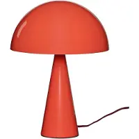 Hubsch bordlampe Mush Mini, lysrød, metall, høyde 34 cm