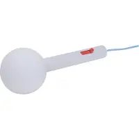 Hubsch LED-vegglampe Talk, lysegrå/blå, lengde 30 cm, jern/glass