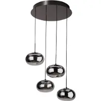 Osram LED-hengelampe Decor Satellite, grå, Ø 56 cm, 4 lyskilder, CCT