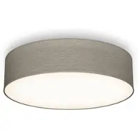 B.K. Licht Taklampe Litora, taupe, Ø 38 cm, tekstil, E27