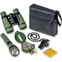 Carson Optical AdventurePak HU-401 utforskersett med 5 x 30-kikkert, grønn
