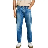 Pepe Jeans for man. PM207965 Blue Barrel Worn Jeans (30/30), Casual, Cotton, Denim, Sustainable