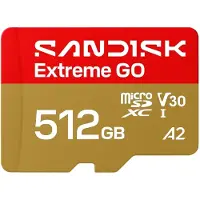 SanDisk Extreme GO microSD UHS-I 512 GB / microSDXC-minnekort / Minnekort for 4K og 5K