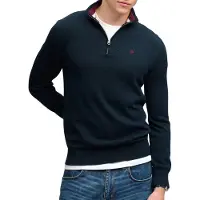 Superdry Prep Essential Cotton Genser Med Halv Glidelås
