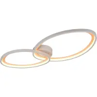 TRIO LED-taklampe Sivo, lengde 84 cm, matt hvit, metall, CCT