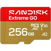 SanDisk Extreme GO microSDXC UHS-I-kort 256 GB / microSDXC-minnekort med U3 og V30
