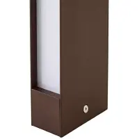 LUCANDE LED-gatelampe Lirka, høyde 60 cm, rustfarget, IP65