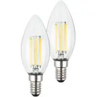 Briloner LED-pære E14 4W klar 3000K 840 lm energiklasse A 2er
