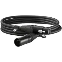 Rode RØDE XLR3M XLR-kabel hann til hunn, 3 m, svart