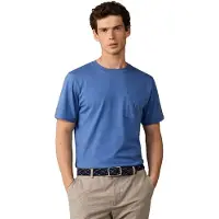 Hackett London for man. HM5000138 Blue H Pocket T-shirt (XXL), Casual, Cotton, Short sleeve