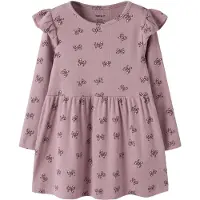 Name it Kjole - Rib - NmfRules - Mauve Skygger - - 5 år (110) - Kjole