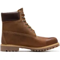 Timberland for man. TB1270942141 Premium 6 Inch Leather Ankle Boots Brown (45 W), Flat, Laces, Casual, Outdoor