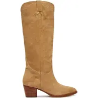 Ralph Lauren for woman. 802P12042001 Beige suede Harpher tall boots (36), Leather, 3 to 5 cm, None, Casual