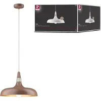 Paulmann hengelampe Juna STYLE, brun, Ø 34 cm, metall