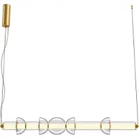 Maytoni Cosmo LED-hengelampe, messing, lengde 98 cm, glass