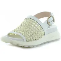 Hispanitas for woman. RHV264757 Sandals Ambar off-white (37), Leather, 3 to 5 cm, Buckle, Casual