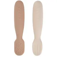 Beaba 2 VNT. silikonhylle-skaffer +4 mnd, praline/clay