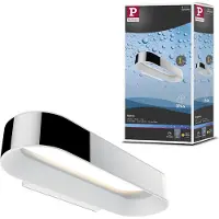 Paulmann LED-vegglampe Agena, krom 31 cm IP44 dimbar