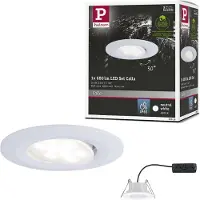 Paulmann innfelt spot Calla hvit, av/på, svingbar, 4 000 K, 9 cm