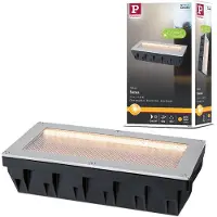 Paulmann LED-solcelledrevet gulvinnfelt lampe Sorea i jern, lengde 20 cm, 2200K