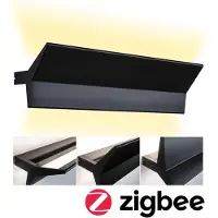 Paulmann Stine LED-vegglampe, ZigBee, CCT, svart