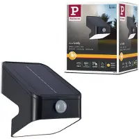 Paulmann Lesly solcelledrevet utendørs vegglampe, antrasitt, sensor, IP65