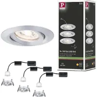 Paulmann Nova mini downlight 3er, roterbar, alu