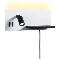 Paulmann LED-vegglampe Serra, svart, 2700 K, høyre