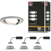 Paulmann 3p Slim Coin svingbar dimbar jern