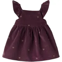 Name it Kjole - NbfElina - Catawba Grape/Glitter Buer - - 1 år (80) - Kjole