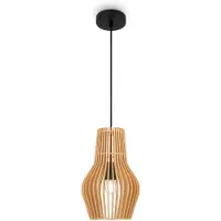 Maytoni Roots hengelampe, Ø 20 cm, høyde 31 cm, tre/svart