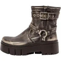 Art for woman. 1176712EH003_001 Leather Ankle Boots 1767 Leeds grey (37), 3 to 5 cm, Zip, Casual