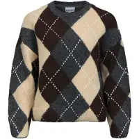 Object Børstet Argyle Strikket Pullover