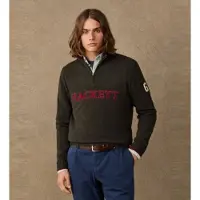 Hackett London for man. HM7000258 Green Hzip Zip Sweater (3XL), Casual, Wool
