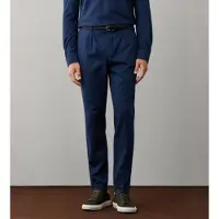 Hackett London for man. HM2100170 Navy blue Ttvl Sateen Sloane trousers (36/30), Casual, Cotton, Classic