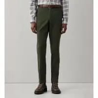 Hackett London for man. HM2100171 Green Brushed Cott Twill trousers (31/32), Casual, Cotton, Classic