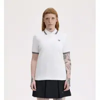 Fred perry for woman. G3600 White Twin Tipped polo shirt (44), Casual, Cotton, Short sleeve