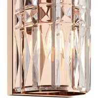 Maytoni Facet vegglampe, høyde 75,2 cm, gullfarget, glass