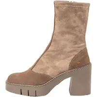 Art for woman. 1197312TI003_020 Leather ankle boots 1973 taupe, beige (38), 3 to 5 cm, Zip, Casual