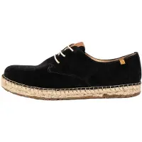 El naturalista unisex. 2N6781101005_001 Leather shoes N678 Silk Suede black Campos (40), Flat, 1 to 3 cm, Laces, Casual