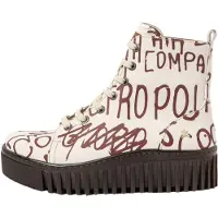 Art for woman. 11513F1X1003_ESP Leather ankle boots 1513F white (41), Fabric, 3 to 5 cm, Laces, Casual