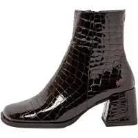 Art for woman. 117061201003_001 Leather Ankle Boots 1706 Verona black (40), 5 to 8 cm, Zip, Casual